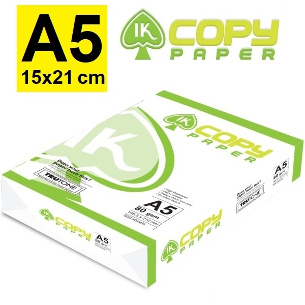 Carta A5  risma singola PaperLine di Qualità superiore (A) IK Copy Green 80g/mq 500 fogli - D08617