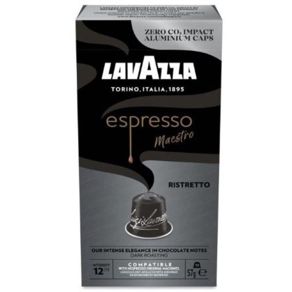 Capsule caffè Lavazza gusto Ristretto in alluminio compatibile Nespresso - 7006 - D08635