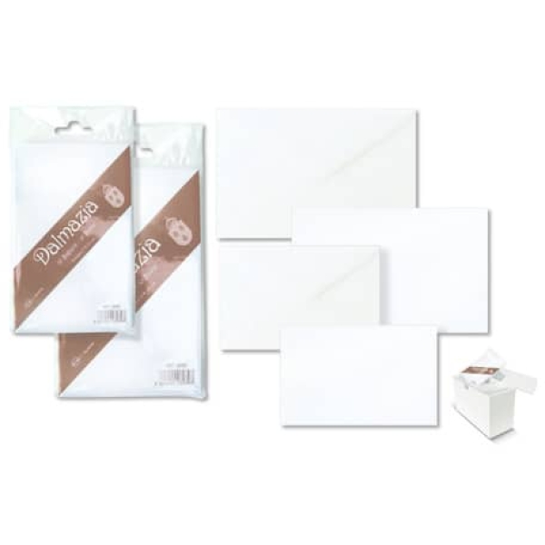 Biglietti E Buste Bianche Ellebi Sadoch - Dalmazia - 7,5X11 Cm - Bianco - 8034 (Conf10)