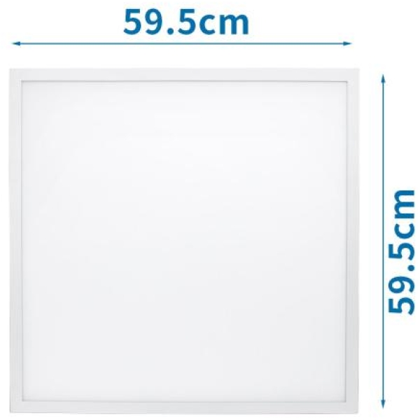 Pannello luminoso LED  40w 6500k (dimensioni: 595*595*9mm) telaio bianco latte - 100300QNY - O01077