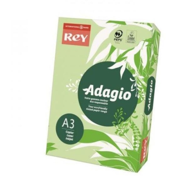 Carta colorata A3 INTERNATIONAL PAPER Rey Adagio verde 81 - O01438
