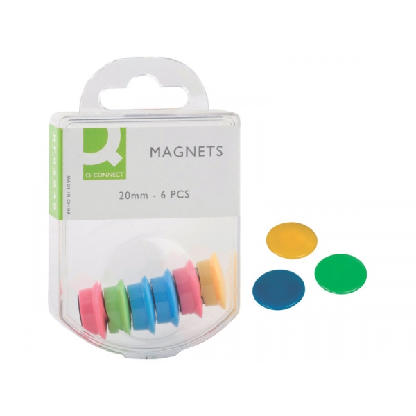 Magneti per lavagne bianche Q-Connect 20 mm Scatola da 6 pezzi - KF02040 -  P00332