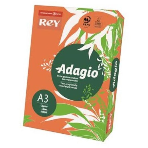 Carta colorata A3 INTERNATIONAL PAPER Rey Adagio arancio 21 - R02654