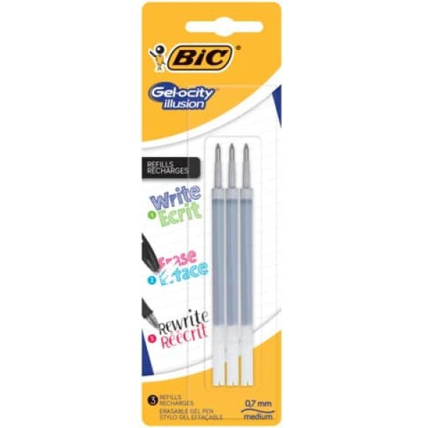 BIC GELOCITY ILLUSION Set da 12 pz di penne Biro Cancellabili di colore Nero 943441