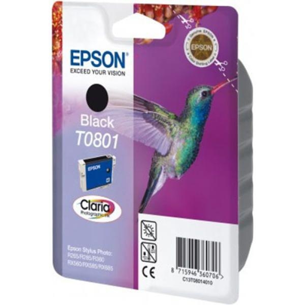 Cartuccia Epson T0801/blister RS+AM+RF (C13T08014021) nero - U00076