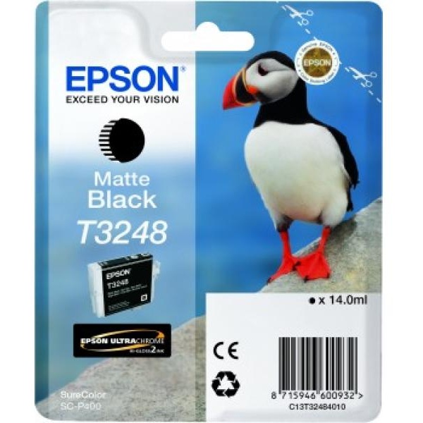 Cartuccia Epson T3248 (C13T32484010) nero opaco - U00309