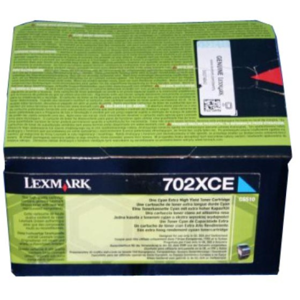 Toner Lexmark 702XCE (70C2XCE) ciano - U00405