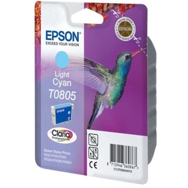 Cartuccia Epson T0805/blister RS+AM+RF (C13T08054021) ciano chiaro - U00473
