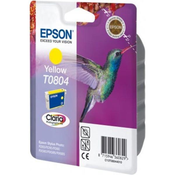 Cartuccia Epson T0804/blister RS+AM+RF (C13T08044021) giallo - U00667