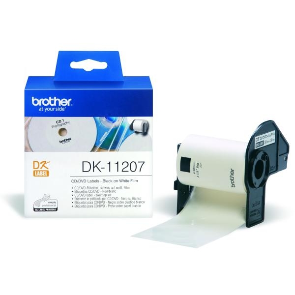 Etichette Brother DK11207 nero-bianco - U00831