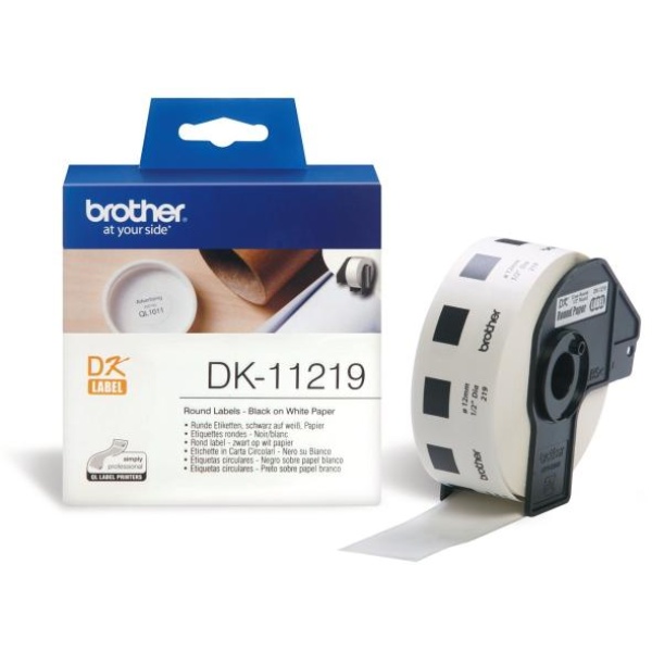 Etichette Brother DK11219 nero-bianco - U00835