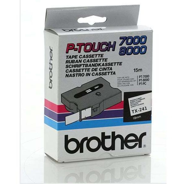 Nastro Brother TX241 nero-bianco - U00872