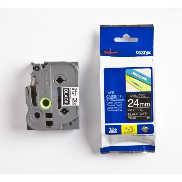 Nastro Brother TZ355/TZE355 (TZE355) bianco-nero - U00900