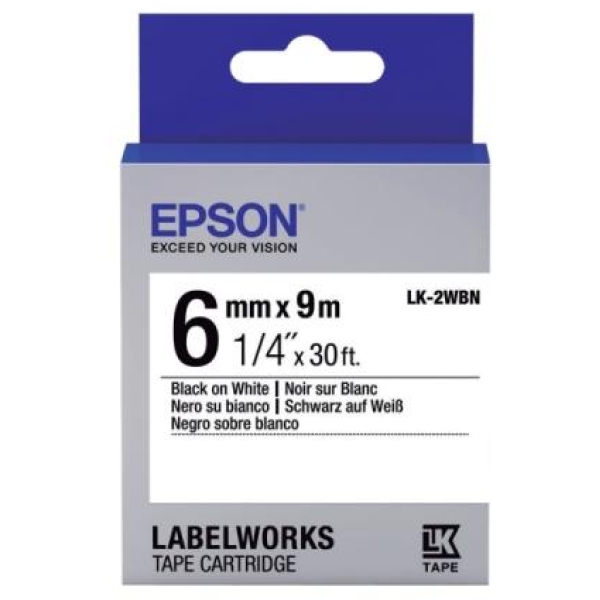 Nastro Epson LK-2WBN (C53S652003) bianco-nero - U01001