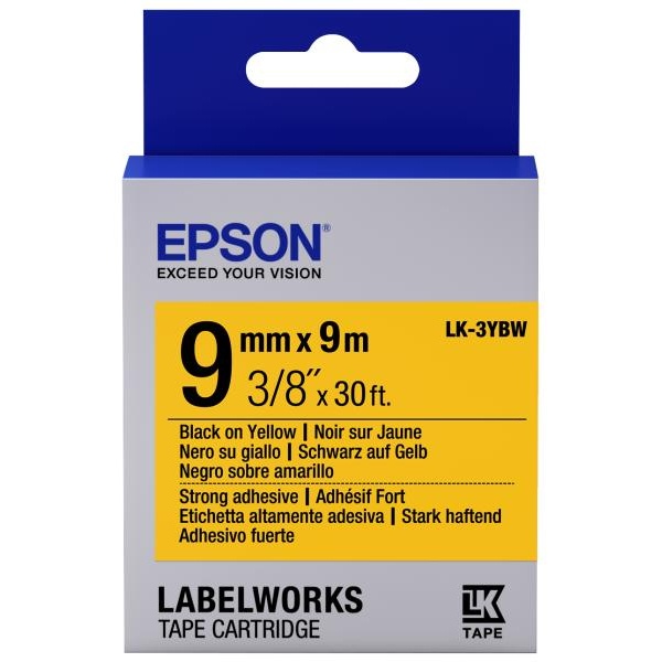 Nastro Epson LK-3YBW (C53S653005) giallo-nero - U01005