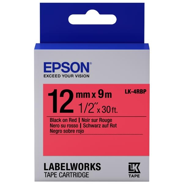 Nastro Epson LK-4RBP (C53S654007) rosso-nero - U01008