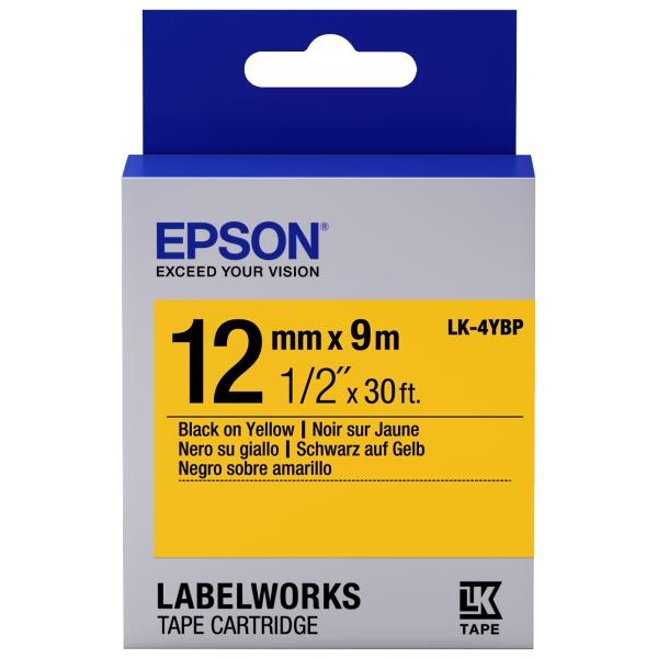 Nastro Epson LK-4YBP (C53S654008) giallo-nero - U01009