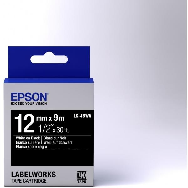 Nastro Epson LK-4BWB (C53S654009) nero-bianco - U01010