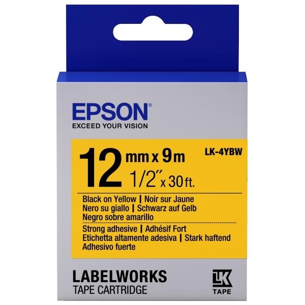 Nastro Epson LK-4YBW (C53S654014) nero-giallo - U01013