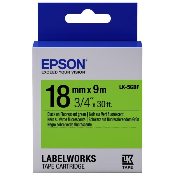 Nastro Epson LK-5GBF (C53S655005) verde-nero - U01024