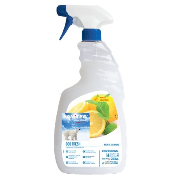 Deodorante eliminaodori con vaporizzatore Sanitec - menta e limone - 1904-S