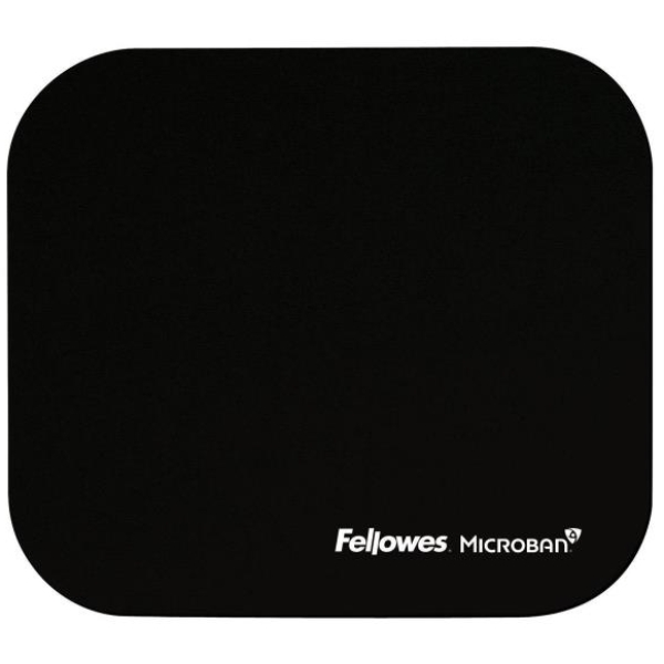 Fellowes Mouse Pad con Microban, Nero - 5933907 - Y06685