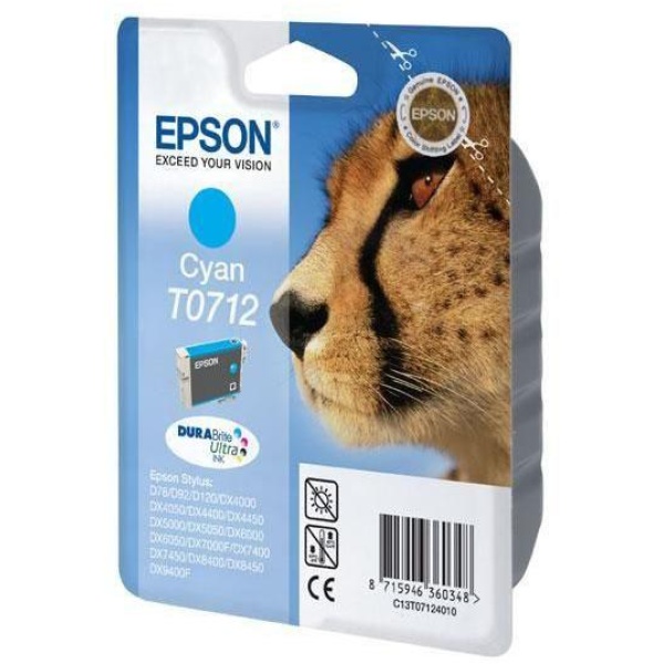 Cartuccia Epson T0712/blister RS+AM+RF (C13T07124021) ciano - Y09541