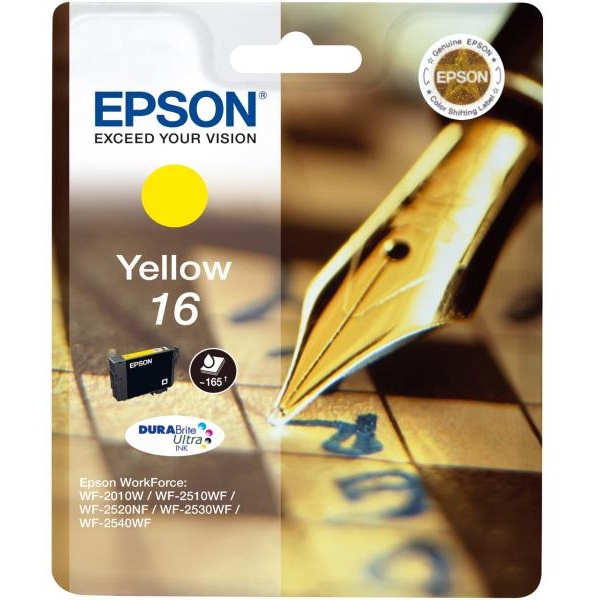 Cartuccia Epson 16/blister RS+AM+RF (C13T16244020) giallo - Y09568