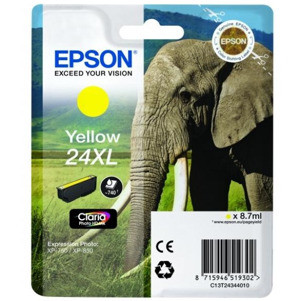 Cartuccia Epson 24XL/blister RS+AM+RF (C13T24344020) giallo - Y09601