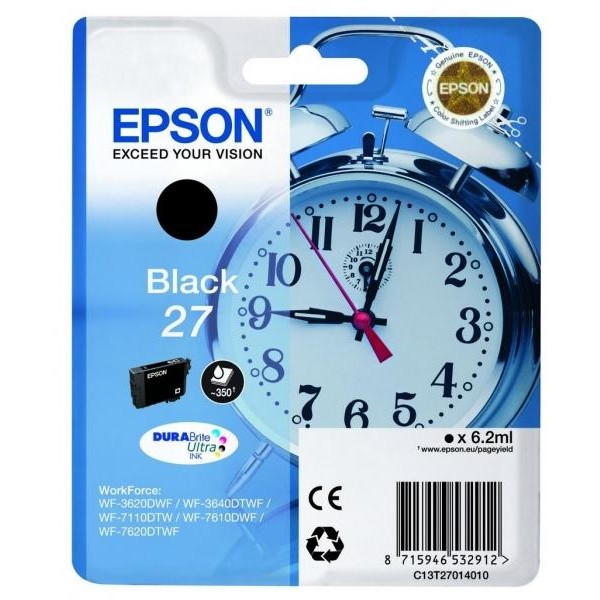 Cartuccia Epson 27/blister RF+AM (C13T27014020) nero - Y09618