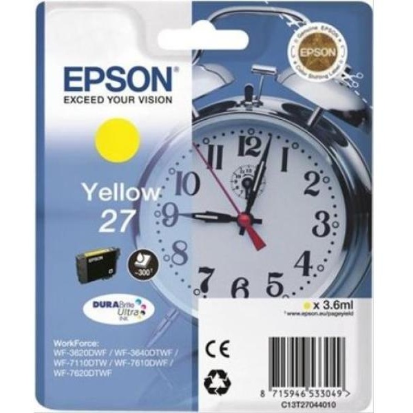 Cartuccia Epson 27/blister RF+AM (C13T27044020) giallo - Y09622