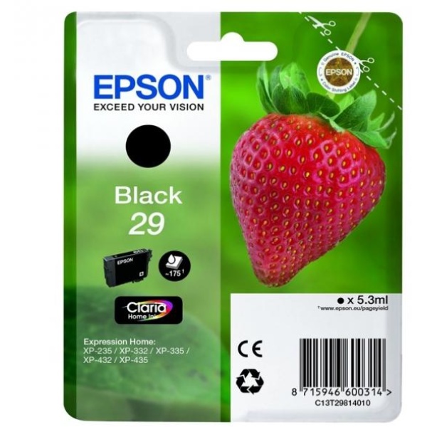 Cartuccia Epson T29/blister RS+AM+RF (C13T29814020) nero - Y09631