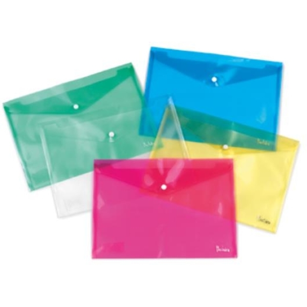 Buste Con Bottone A7 10x14 Cm | 5 Pezzi | Bottone In Plastica | Polipropilene | Colorate - Foto 6