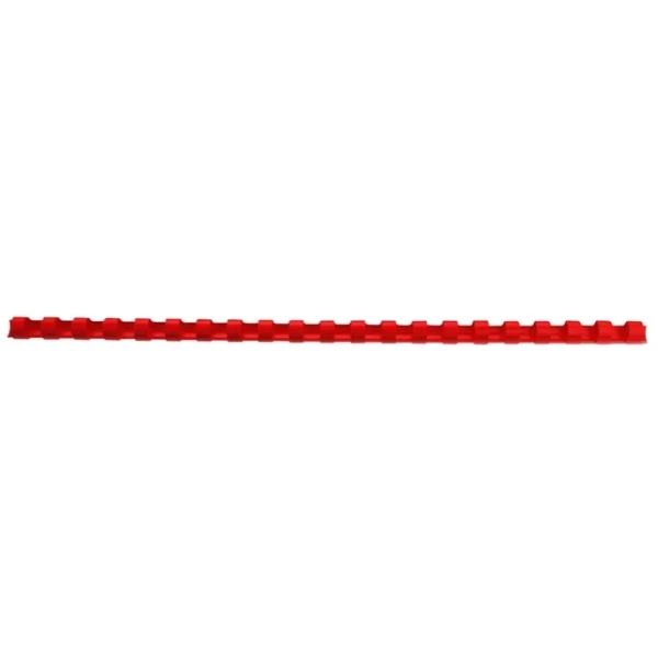 Scatola 100 dorsi spirale 6mm rosso 21 anelli - Z00282