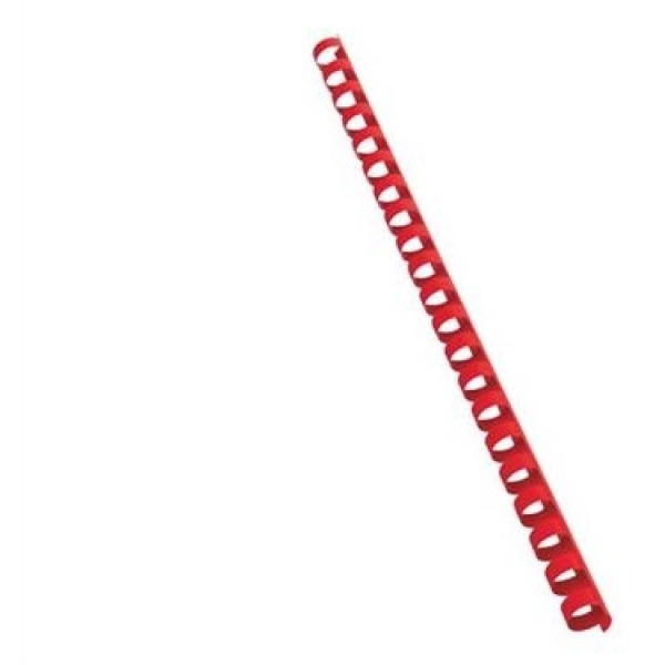 Scatola 100 dorsi spirale 10mm rosso 21 anelli - Z00297