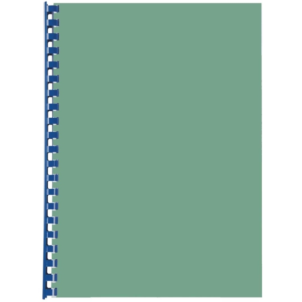 Scatola 100 dorsi spirale 10mm blu 21 anelli - Z00298