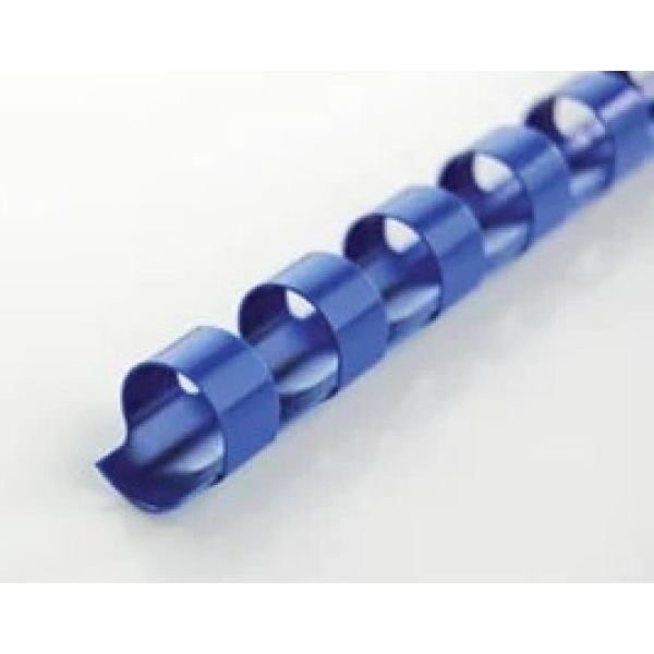 Scatola 100 dorsi spirale 14mm blu 21 anelli - Z00307