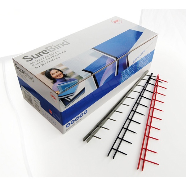Scatola 100 pettini surebind 25mm 10 denti nero - Z00328