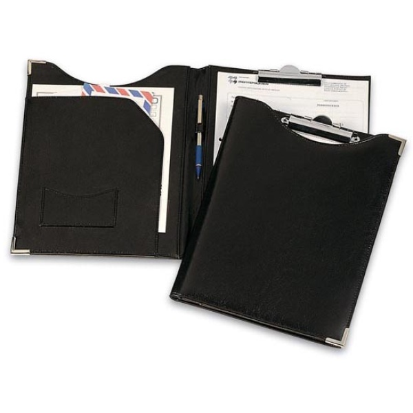 Portablocco in similpelle nero 24x31cm con tasca art.247 niji - Z00362