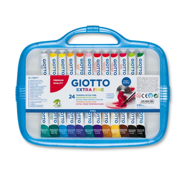 Box 24 tubetti tempera 12ml giotto tubo 4 assortito - Z00435