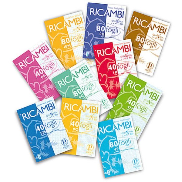 Ricambi forati A5 1rigo 80gr quaxima 40fg 80gr pigna - Z00501