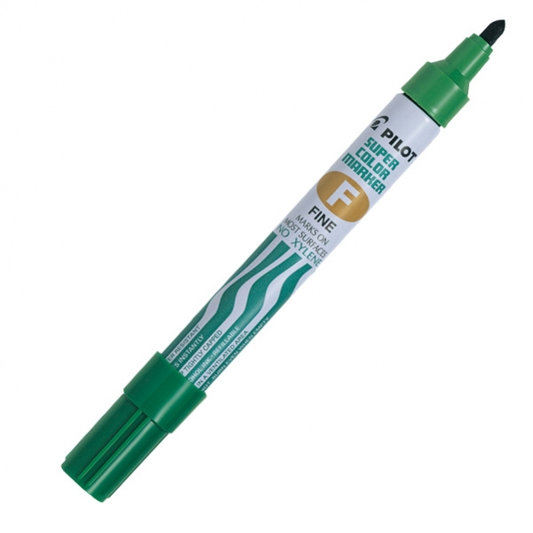Marcatore super color permanent verde p.tonda fine - Z00561