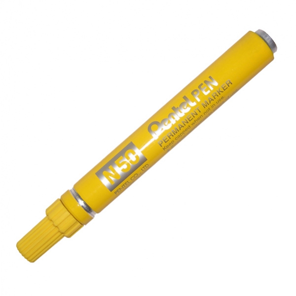 Marcatore pentel pen n50 giallo p.tonda - Z00613