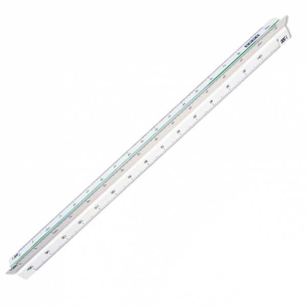 Scalimetro isoteck arda 30cm per catasto (scale 1:500-1000-1250-1500-2000-2500) - Z01033
