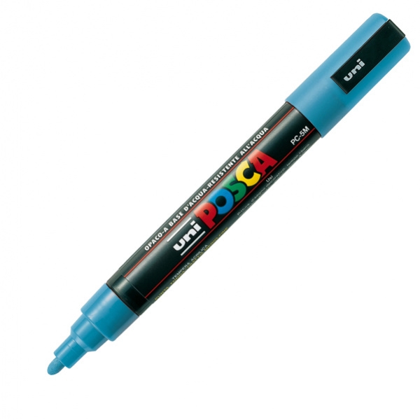 Marcatore uni posca pc5m azzurro p. media - Z01175