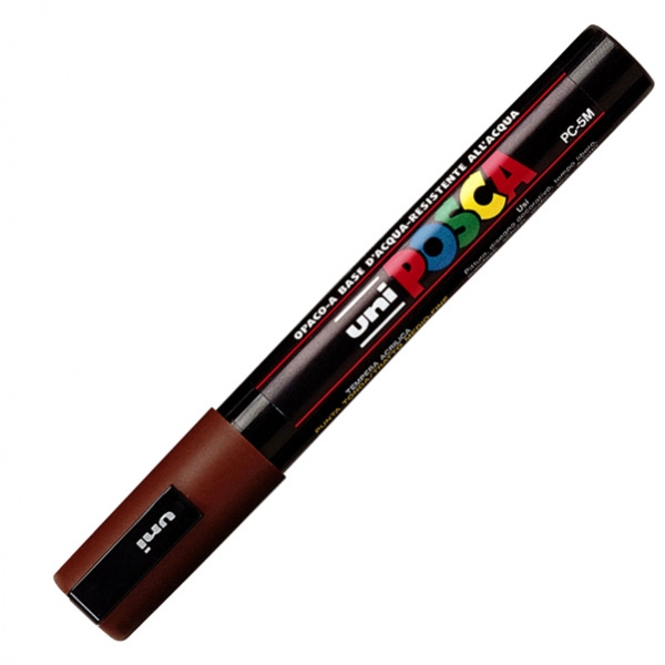 Marcatore uni posca pc5m marrone p. media - Z01177