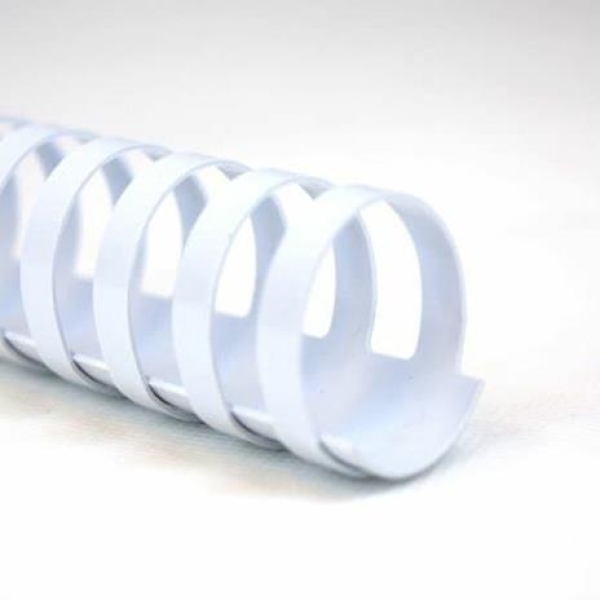 Scatola 100 dorsi spirale 22mm bianco 21 anelli - Z01181