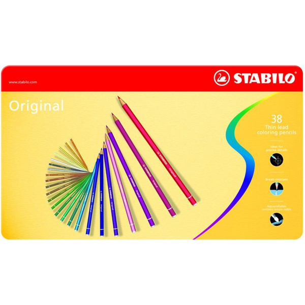 Astuccio metallo 36 pastelli stabilo original 8778 - Z01191