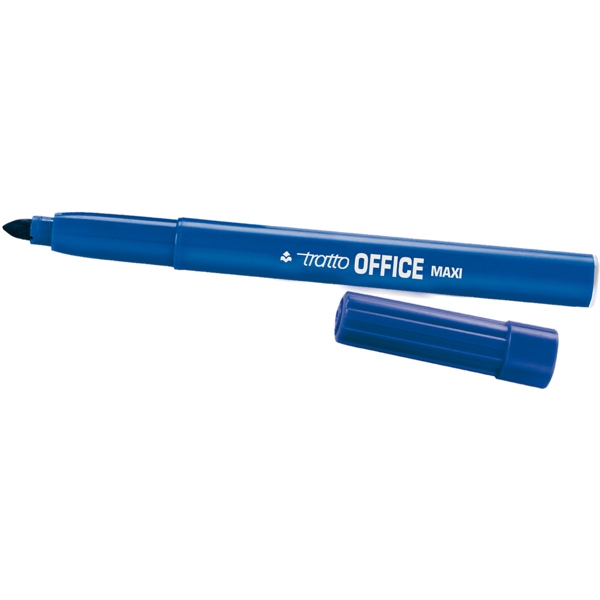 Scatola 12 pennarelli tratto office maxi blu - Z01266