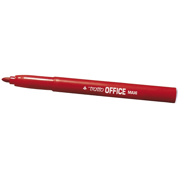 Scatola 12 pennarelli tratto office maxi rosso - Z01268